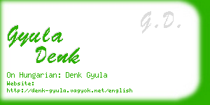 gyula denk business card